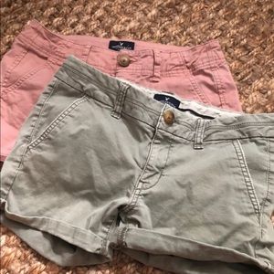 2 pairs American Eagle colored shorts!